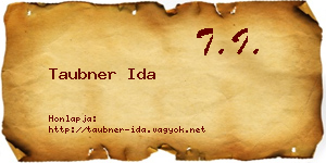 Taubner Ida névjegykártya